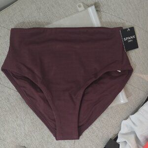 SPANX Deep Red High-Waisted Swim Bottom